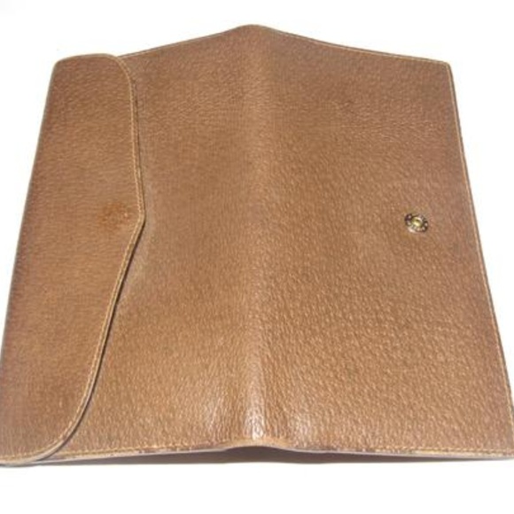 Vintage Gucci Brown Leather XL Wallet Change Purse - Picture 5 of 6